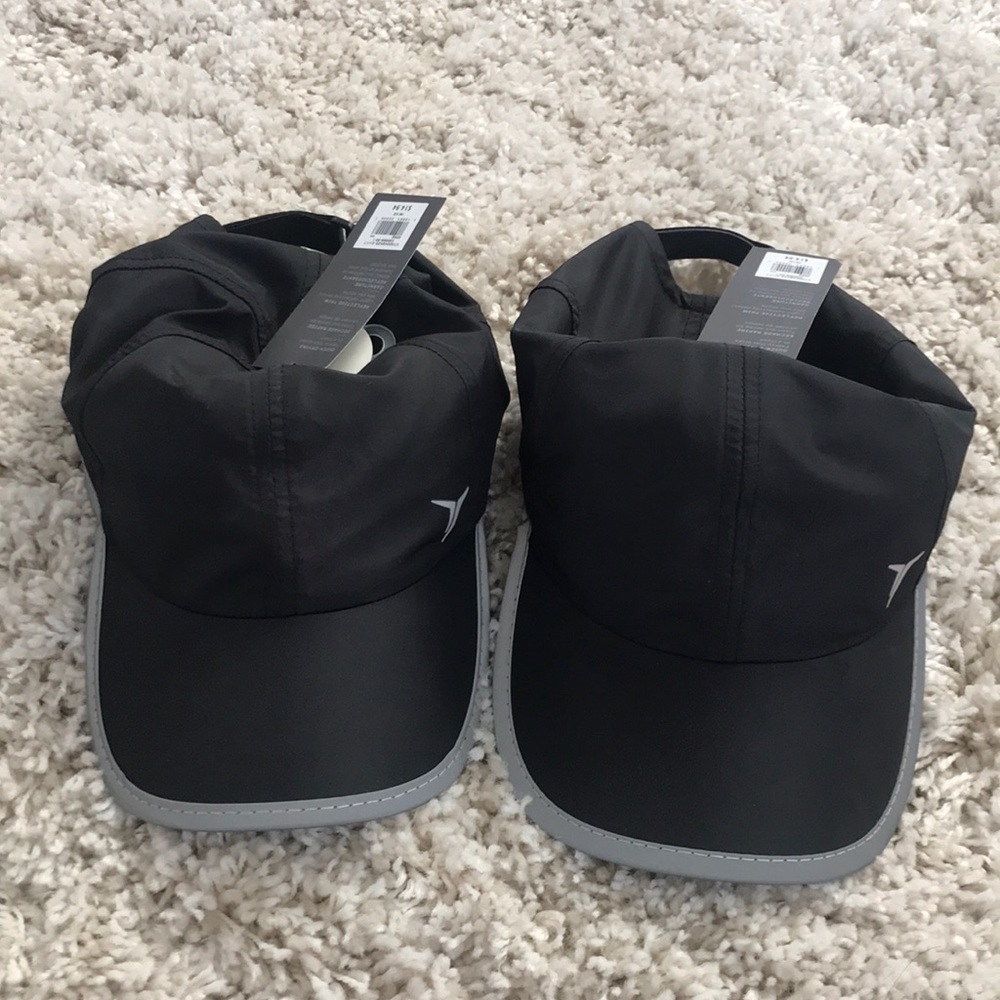 TWO Black Old Navy Active Hats